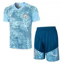 Chandal del Manchester City Manga Corta 23-24 Azul - Pantalon Corto