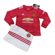 Manga Larga 1ª Equipacion Camiseta Manchester United Nino 20-21