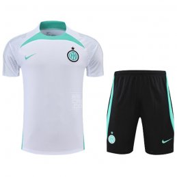 Chandal del Inter Milan Manga Corta 22-23 Blanco - Pantalon Corto