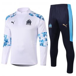 Chandal de Sudadera del Olympique Marsella Nino 20-21 Blanco