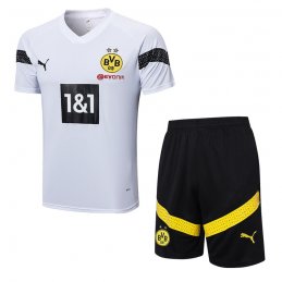 Chandal del Borussia Dortmund Manga Corta 22-23 Blanco - Pantalon Corto