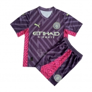 Camiseta Manchester City Portero Nino 23-24 Purpura