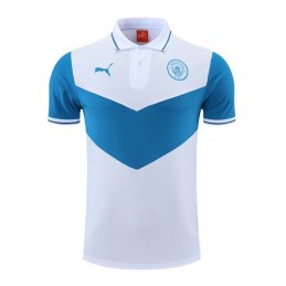 Camiseta Polo del Manchester City 2022-23 Azul y Blanco