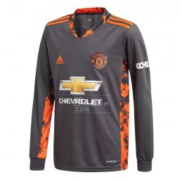 Manga Larga Camiseta Manchester United Portero 20-21 Negro