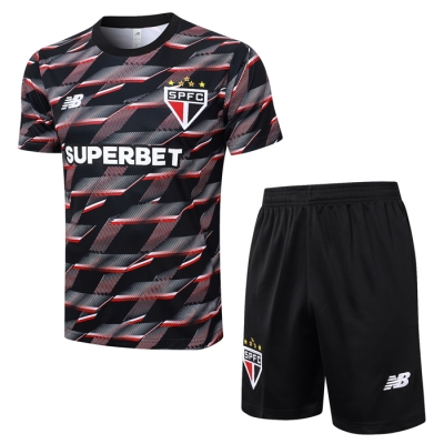 Chandal del Sao Paulo Manga Corta 24-25 Negro - Pantalon Corto